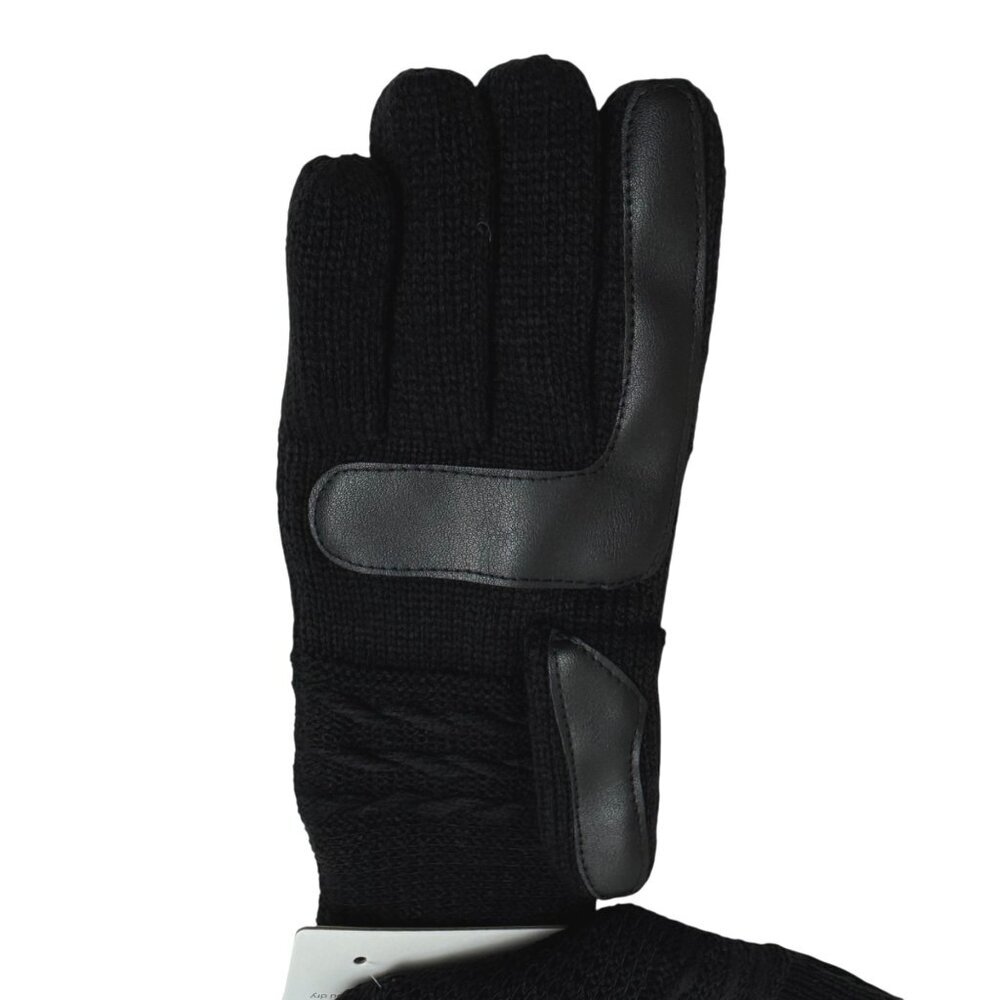 Isotoner NEW smartDri Gloves Women's One Size Black SmarTouch Faux Fur Lining - Picture 5 of 10